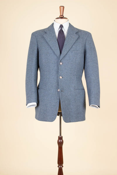 SWEDISH 1950S DOVE BLUE SINGLE BREASTED TWEED JACKET BY KABOM. SIZE CA EU 50