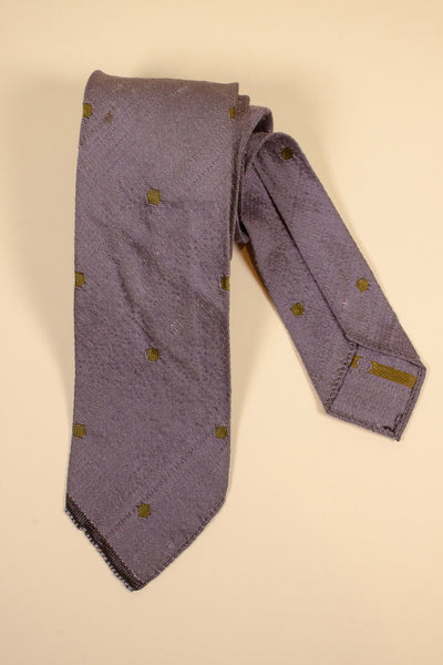 1950s/1960s purple necktie with golden pattern