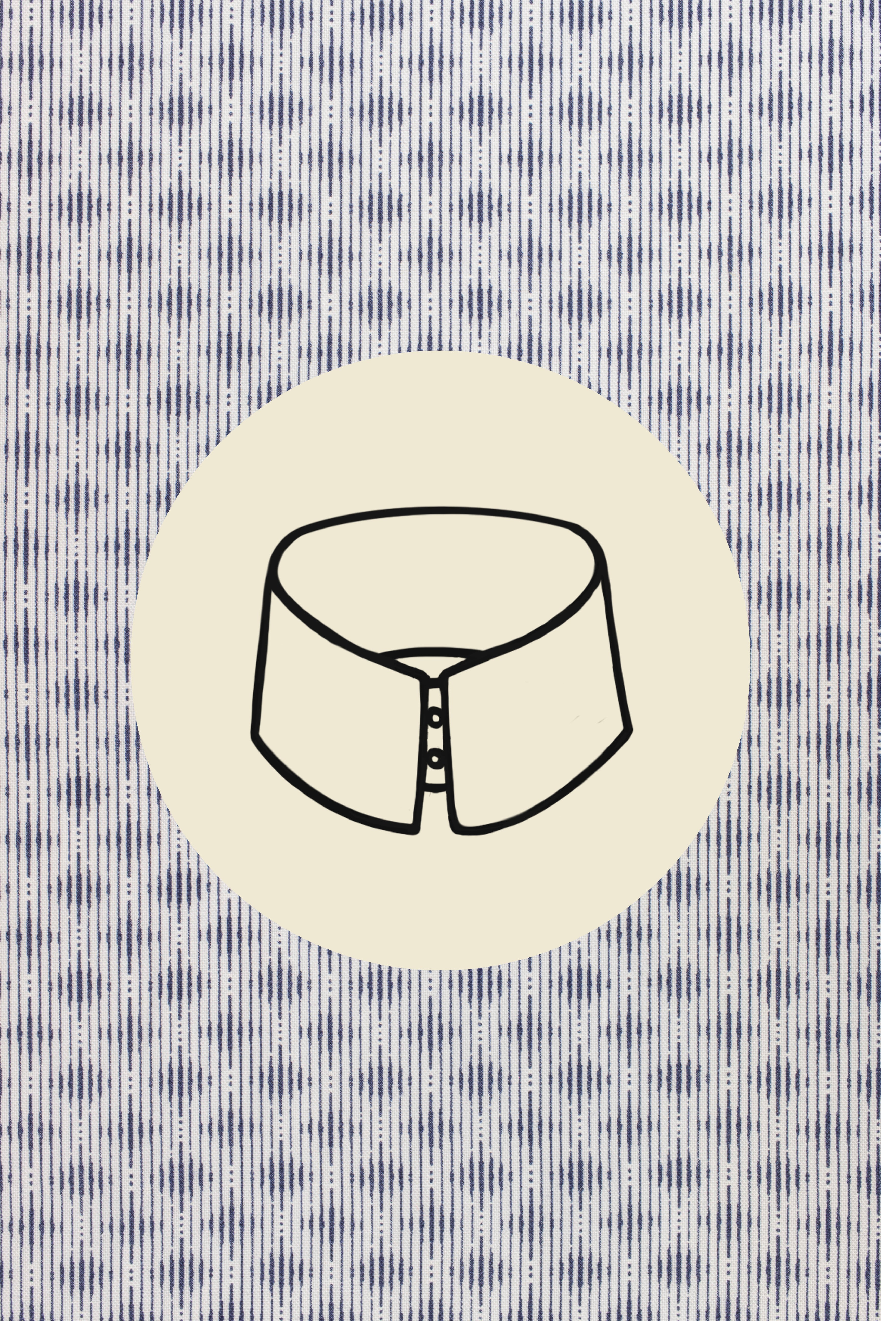 Grey printed pattern on light grey (0014) with Trieste regular collar ...