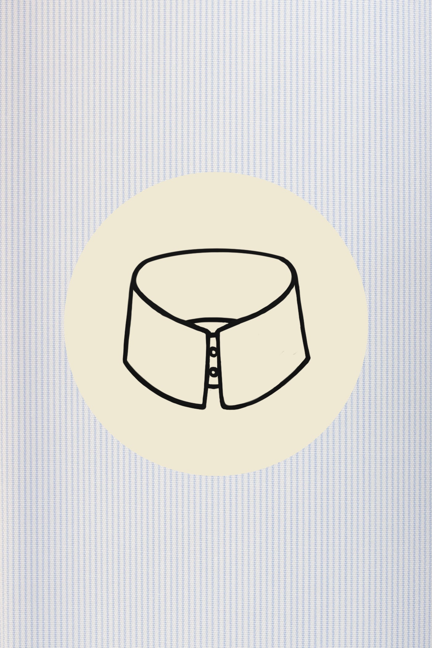 Thin grey stripes on white (0024) with Trieste regular collar