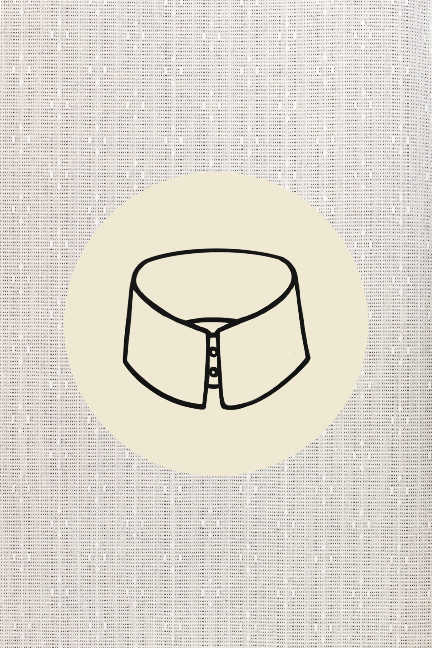 White subtle pattern on grey (0050) with Trieste regular collar