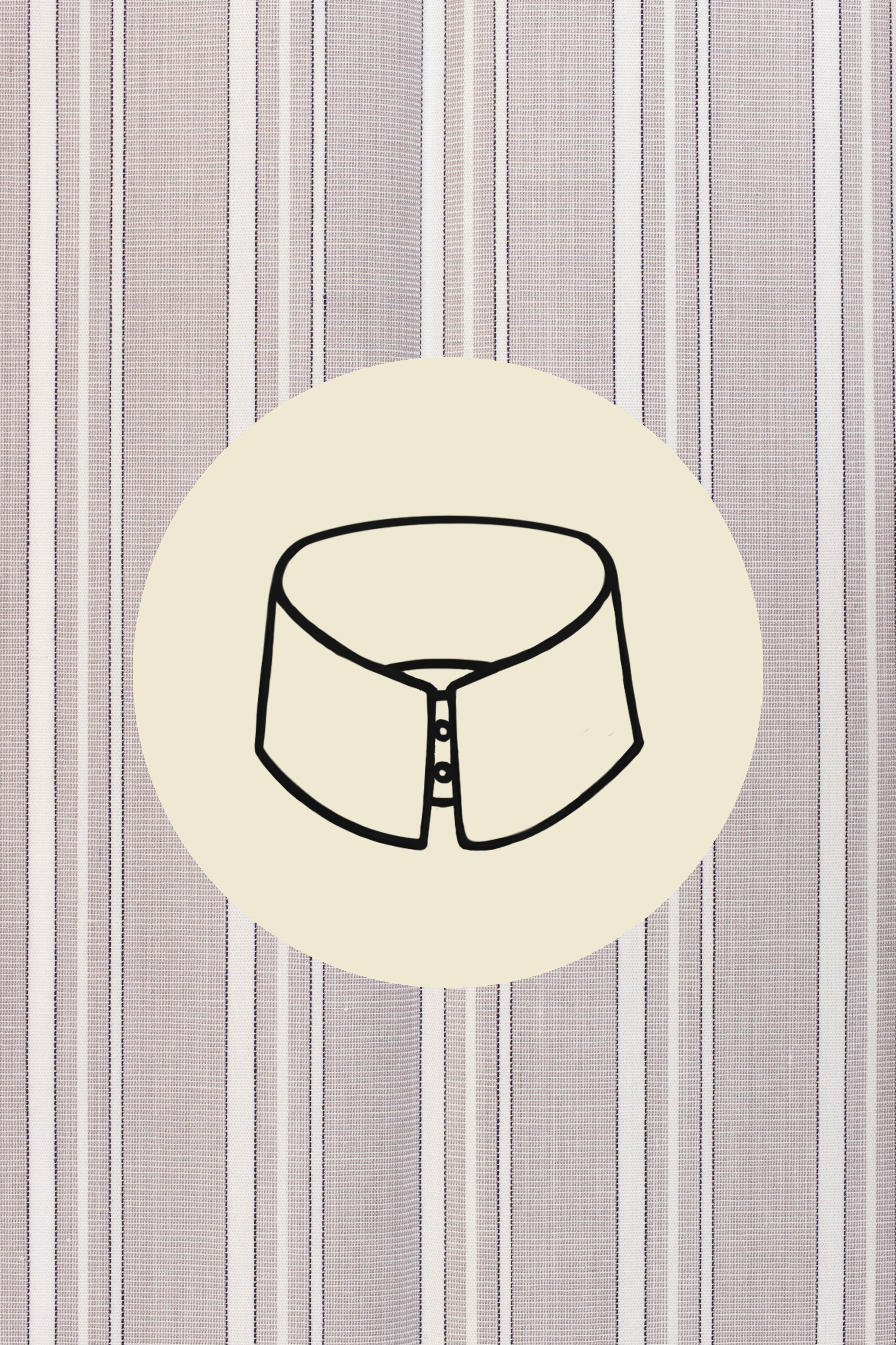 Sparely white stripes on grey (0061) with Trieste regular collar – A ...
