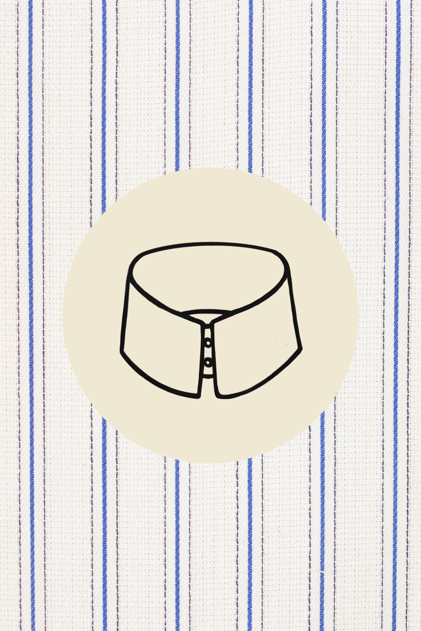 Sparely blue stripes on white (0062) with Trieste regular collar