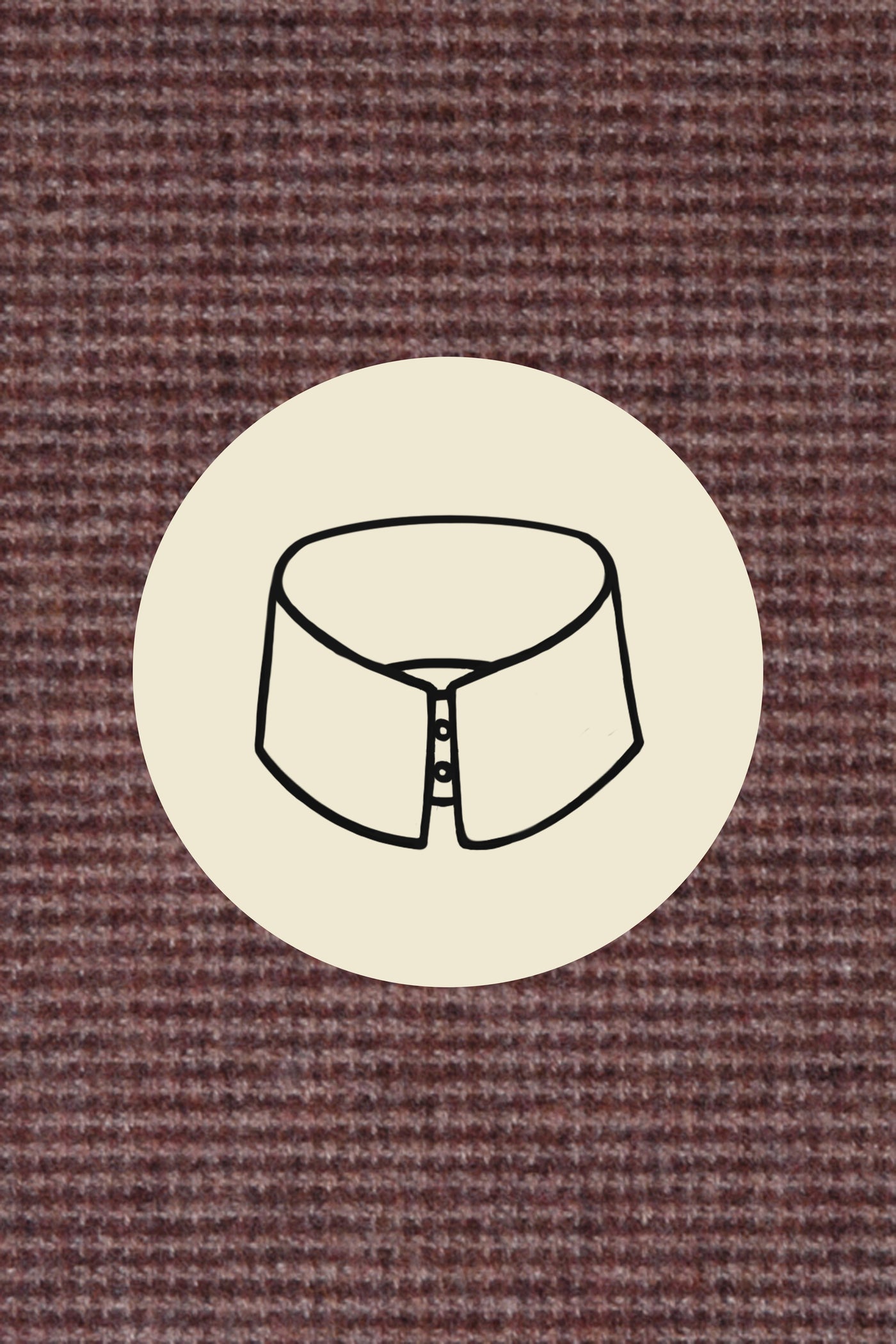 Brown puppytooth brushed (0112) with Trieste regular collar