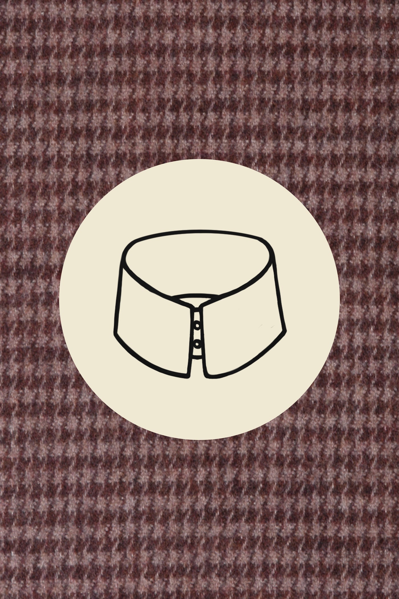 Brown houndstooth brushed (0113) with Trieste regular collar