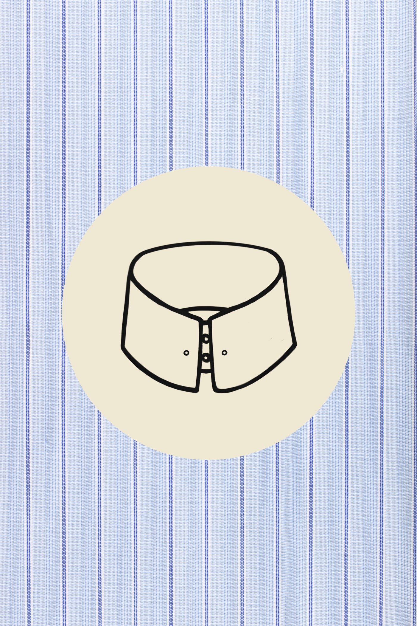 Dark blue stripes on light blue (0058) with Trieste pin collar