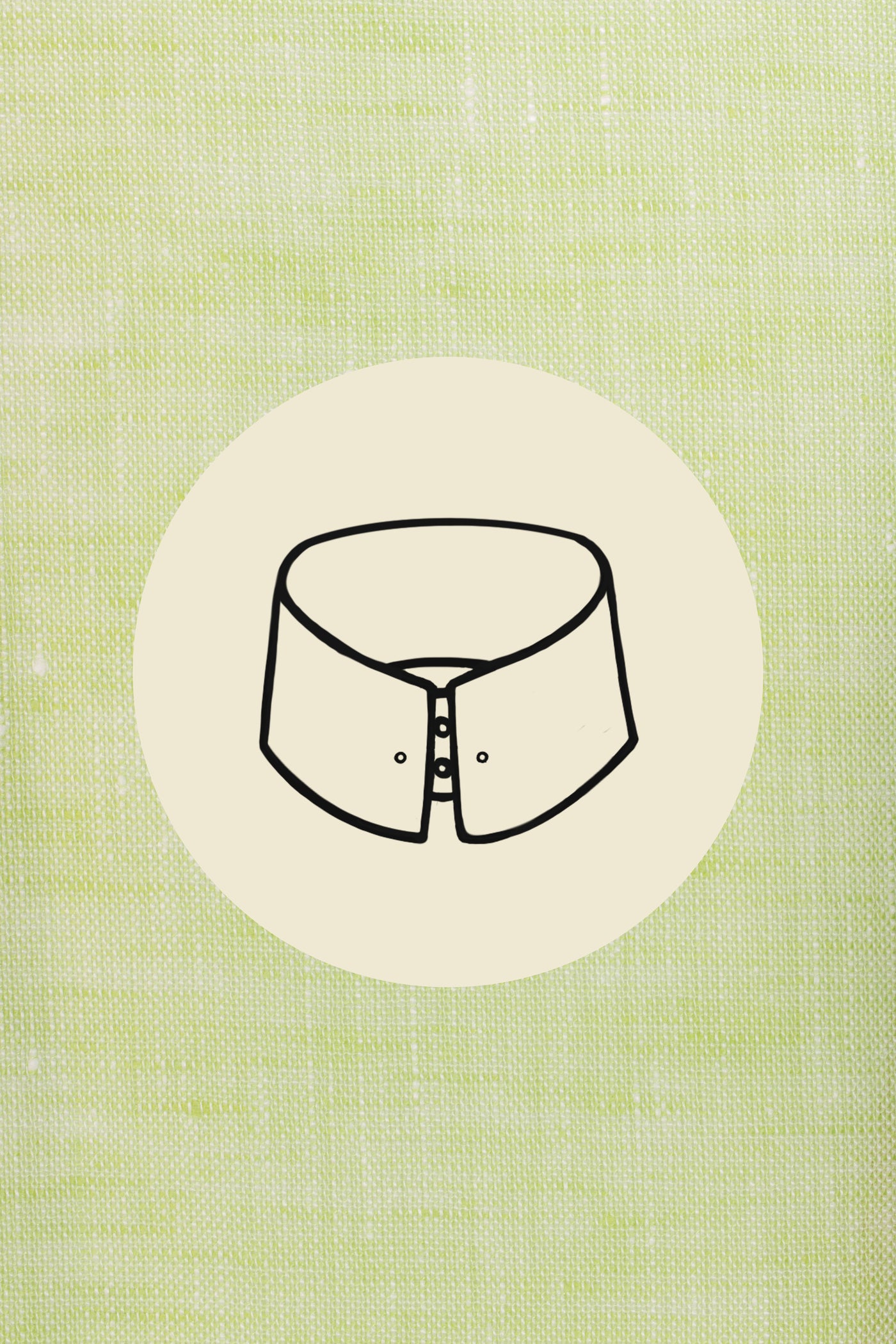 Green linen (0077) with Trieste pin collar