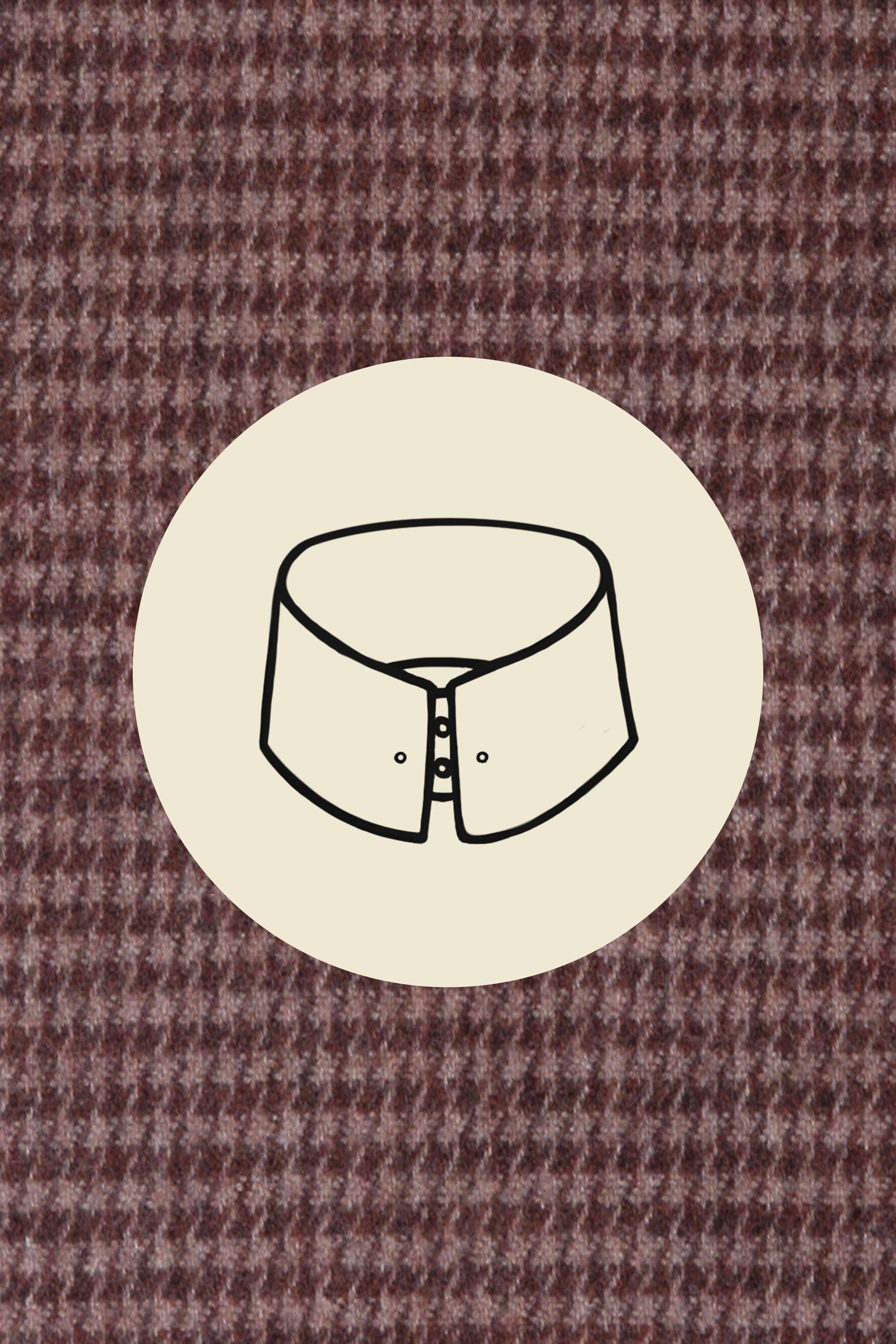 Brown houndstooth brushed (0113) with Trieste pin collar