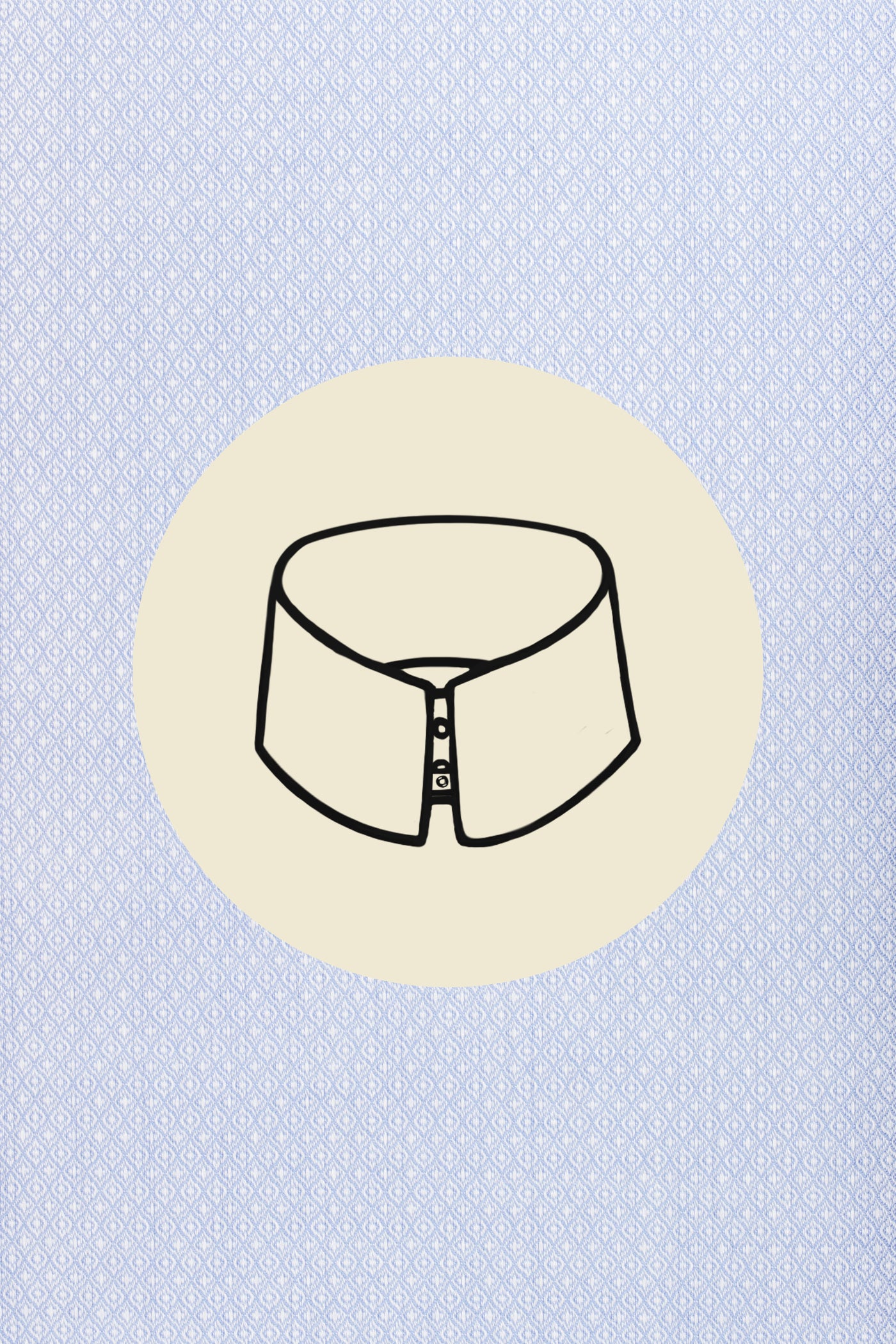 Small white rhombs on blue (0048) with Trieste tab collar