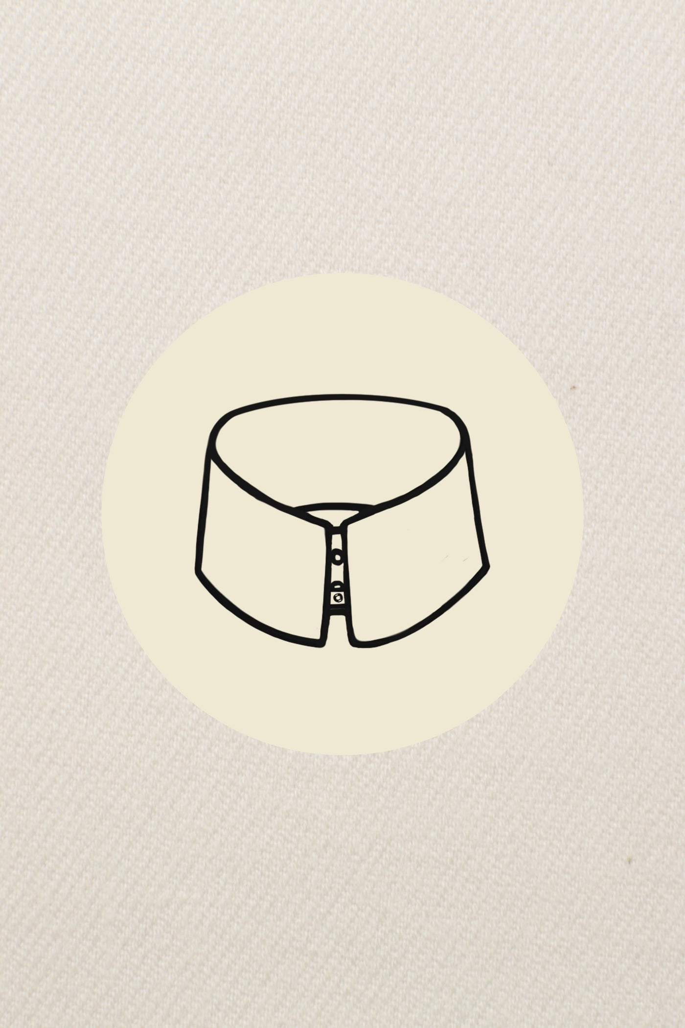 Eggshell brushed (0104) with Trieste tab collar