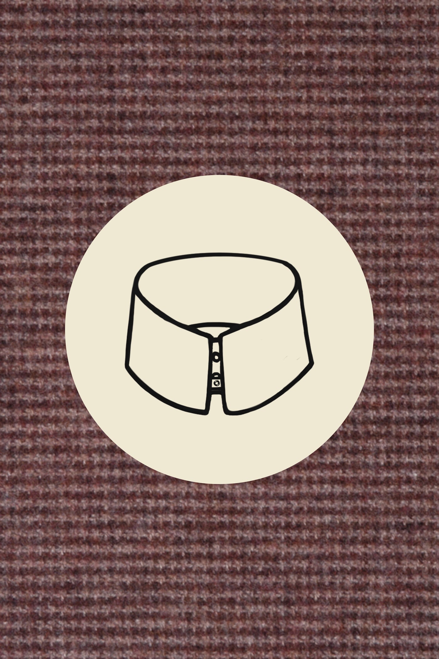 Brown puppytooth brushed (0112) with Trieste tab collar