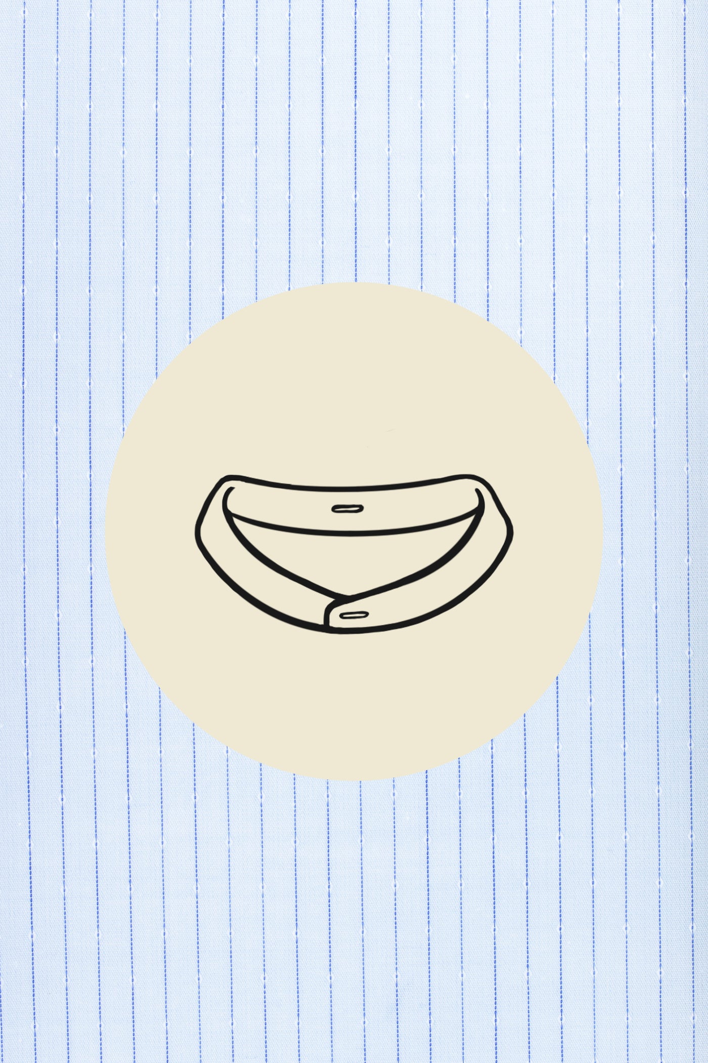 Blue thin stripes with small white dots (0059) with Udine for detachable collar