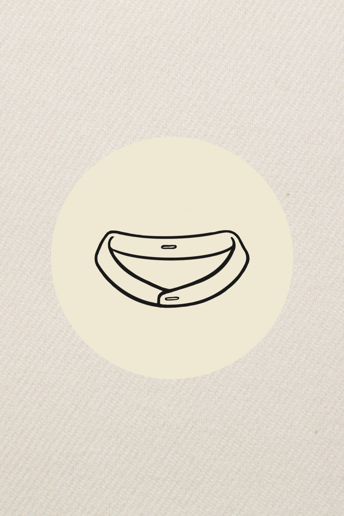 Eggshell brushed (0104) with Udine for detachable collar