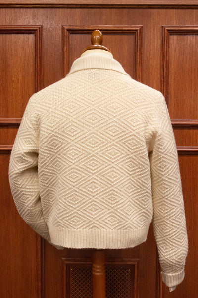 A. Marchesan "Laggarsvik" knitted shawl collar wool cardigan ivory