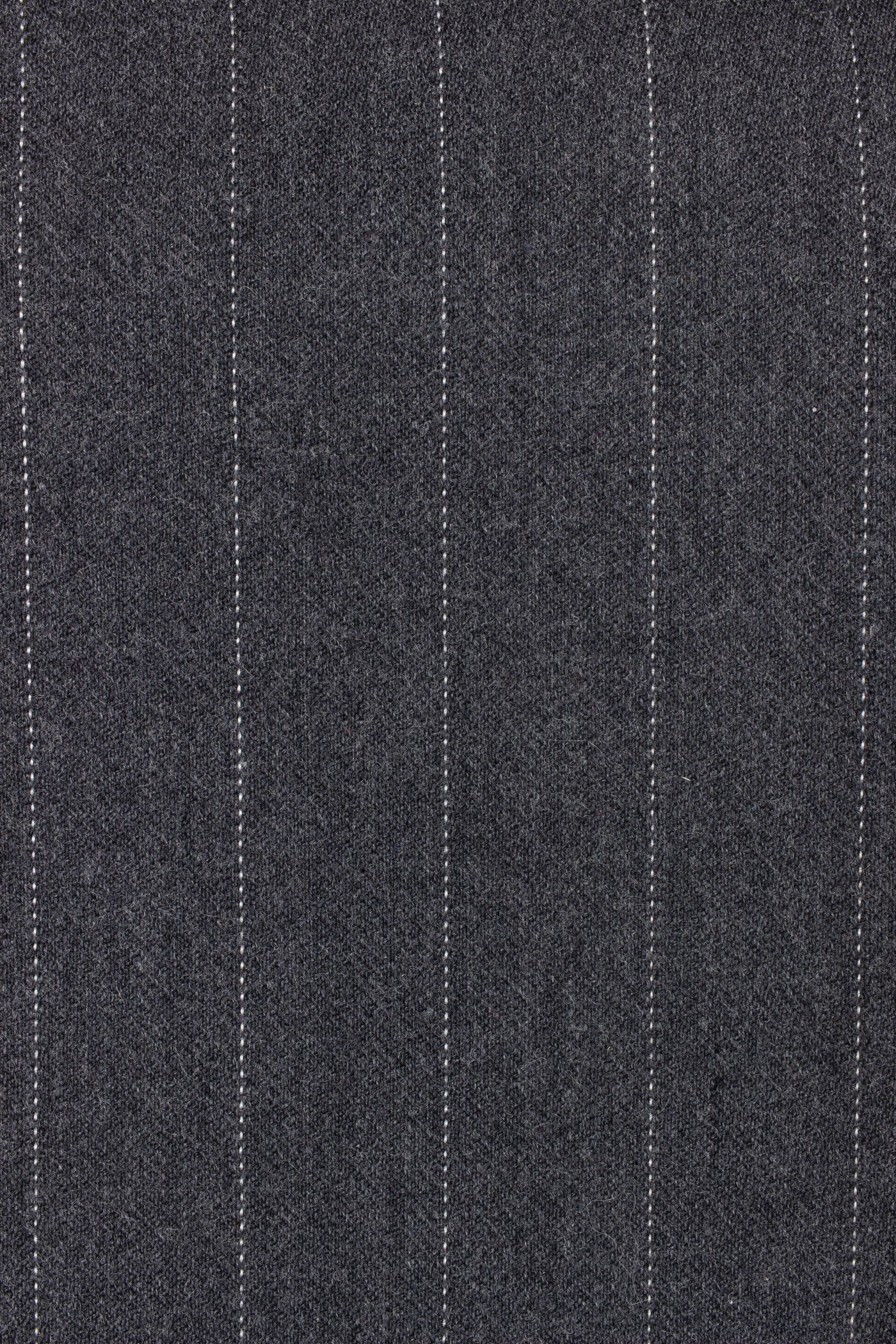 1930/1940s pinstripe charcoal suiting fabric. Width 150 cm