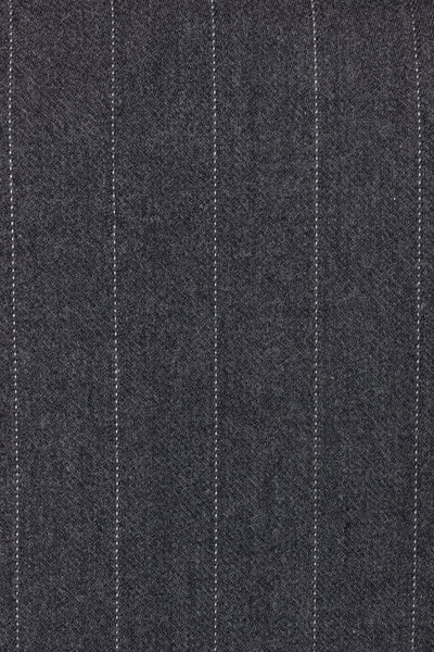 1930/1940s pinstripe charcoal suiting fabric. Width 150 cm