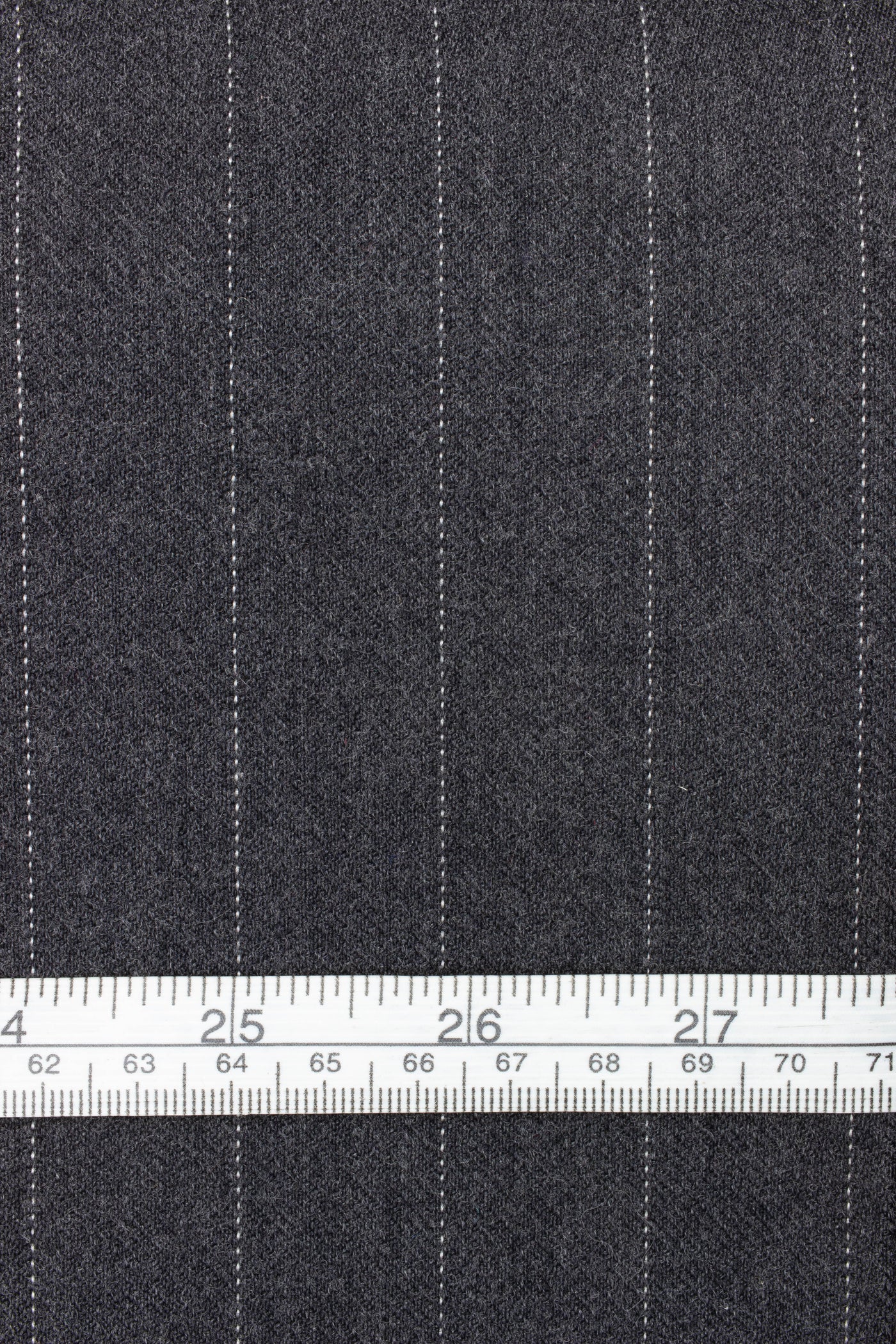 1930/1940s pinstripe charcoal suiting fabric. Width 150 cm