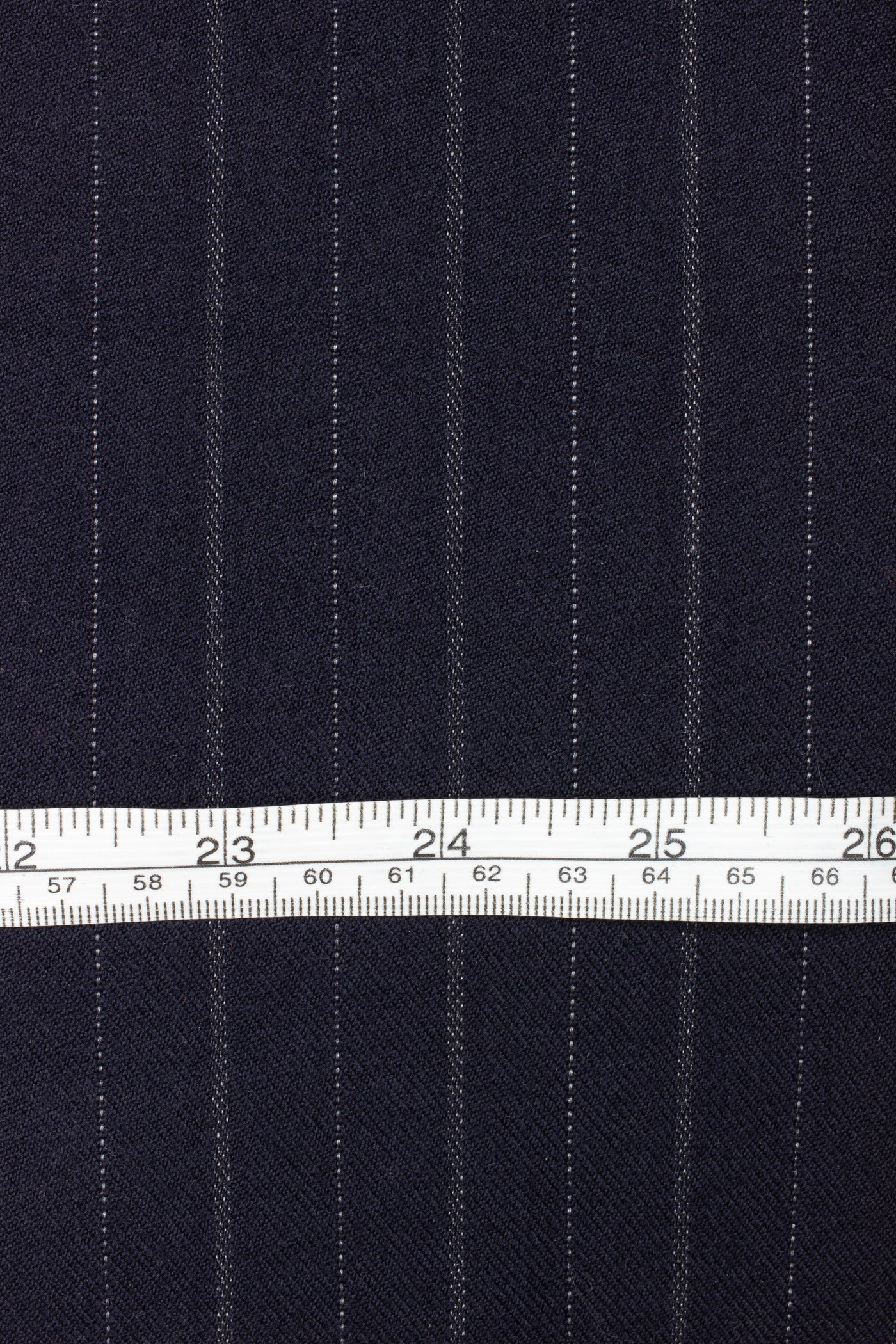 1930s/1940s dark blue pinstripe/chalkstripe suiting fabric. Width 150 cm