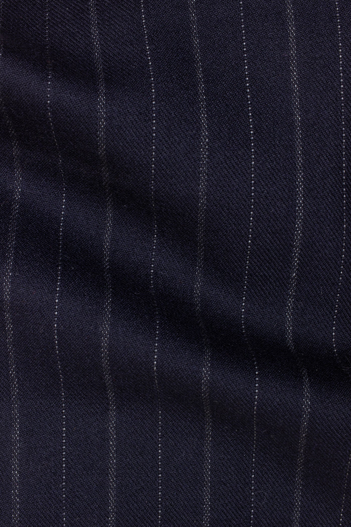 1930s/1940s dark blue pinstripe/chalkstripe suiting fabric. Width 150 cm