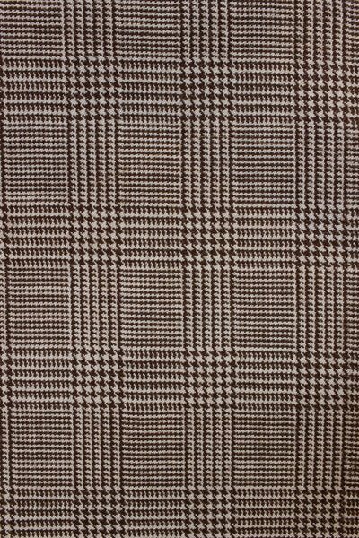 1940s/1950s dark brown prince of wales check. Width 150 cm