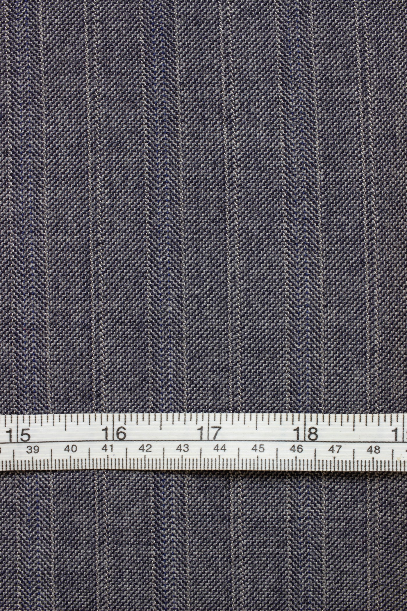 1930s/1940s mid grey and blue suiting fabric. Width 155 cm