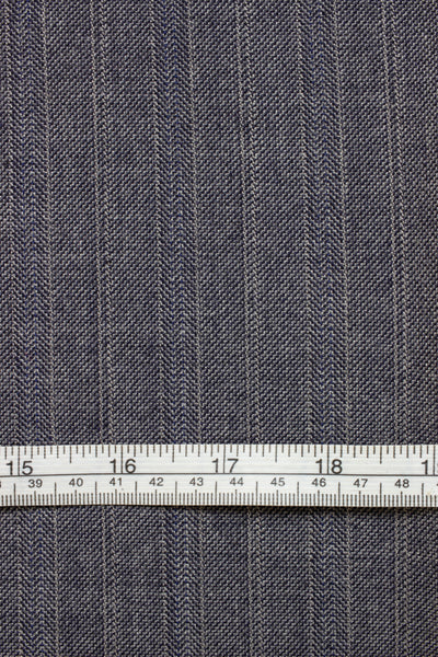1930s/1940s mid grey and blue suiting fabric. Width 155 cm