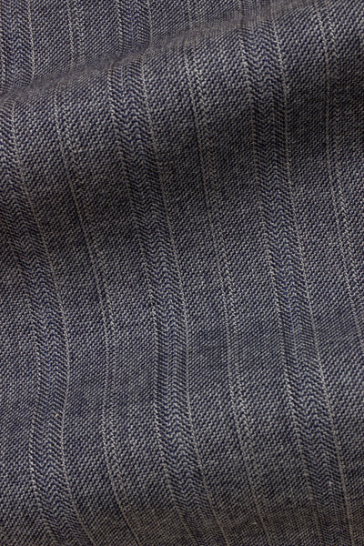 1930s/1940s mid grey and blue suiting fabric. Width 155 cm