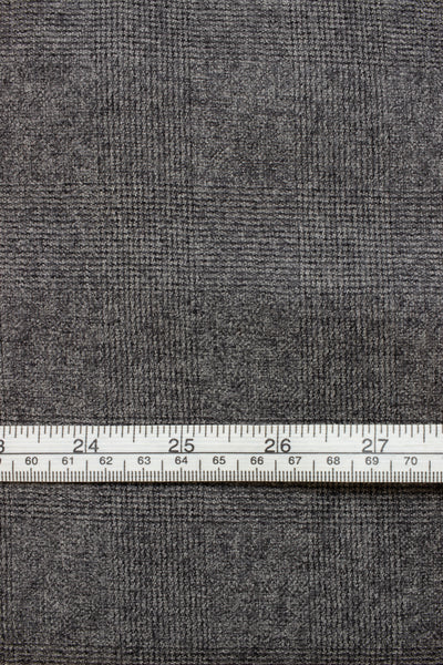 1940s/1950s charcoal prince of Wales check suiting fabric. Width 155 cm