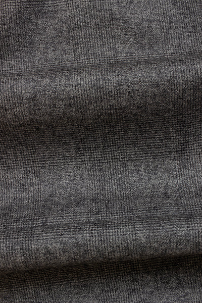 1940s/1950s charcoal prince of Wales check suiting fabric. Width 155 cm