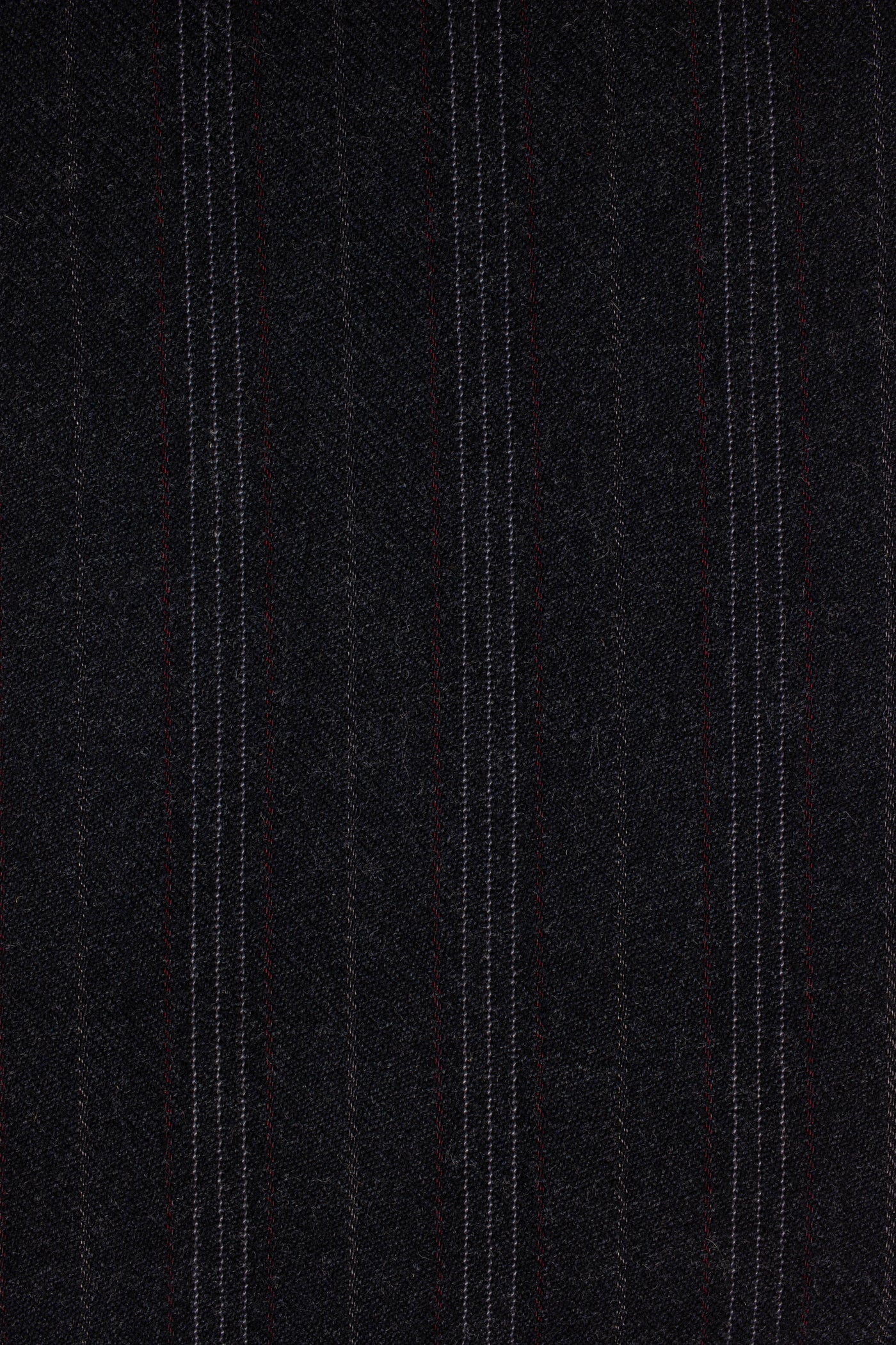 1930s/1940s dark grey striped suiting fabric. Width 156 cm