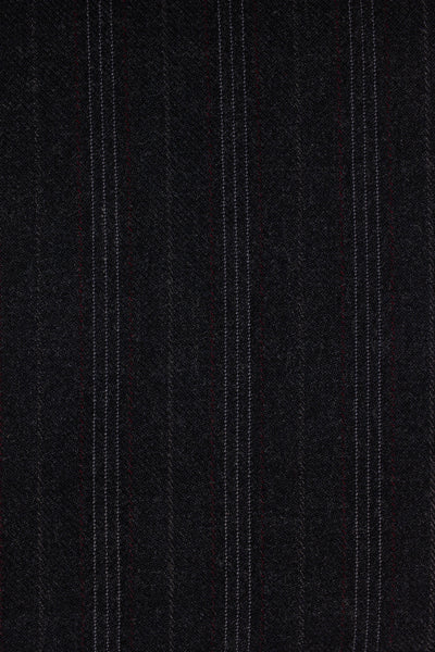 1930s/1940s dark grey striped suiting fabric. Width 156 cm