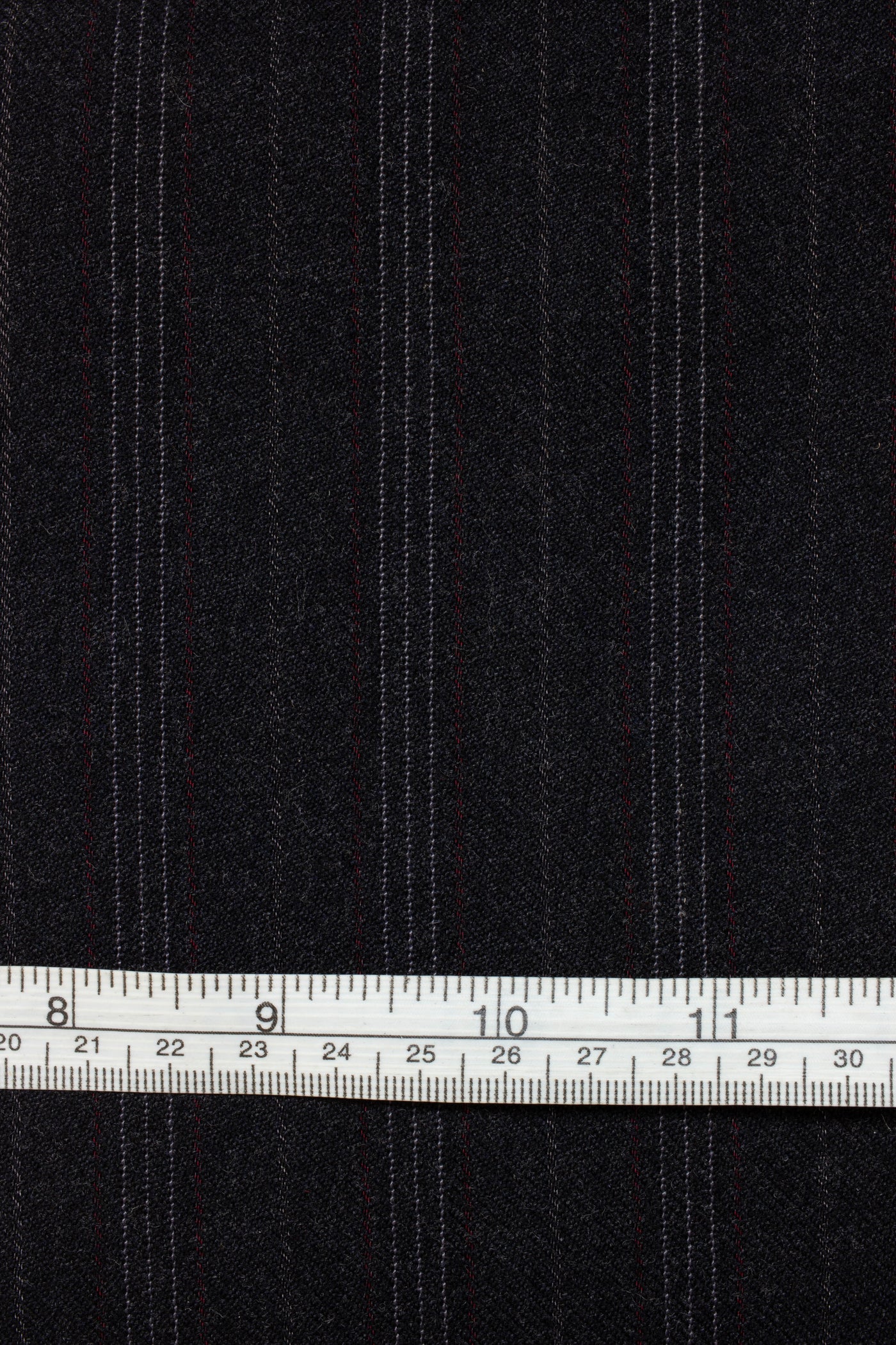 1930s/1940s dark grey striped suiting fabric. Width 156 cm