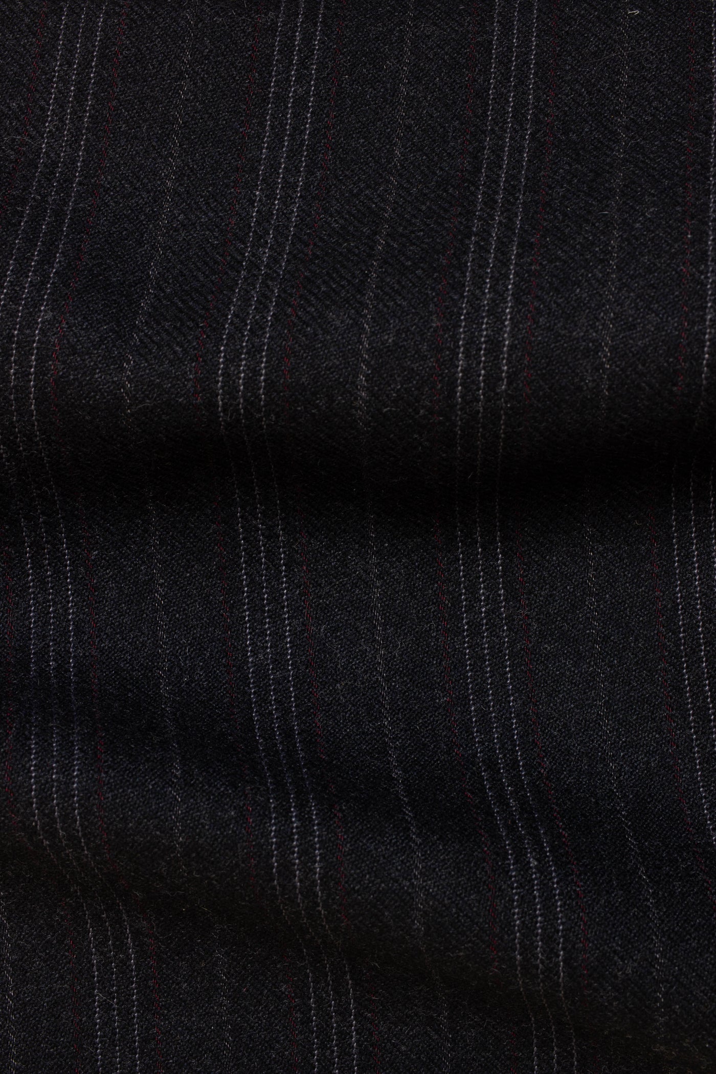 1930s/1940s dark grey striped suiting fabric. Width 156 cm