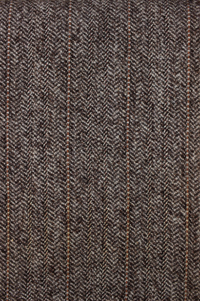 1920s/1930s brown herringbone suiting fabric. Width 160 cm.