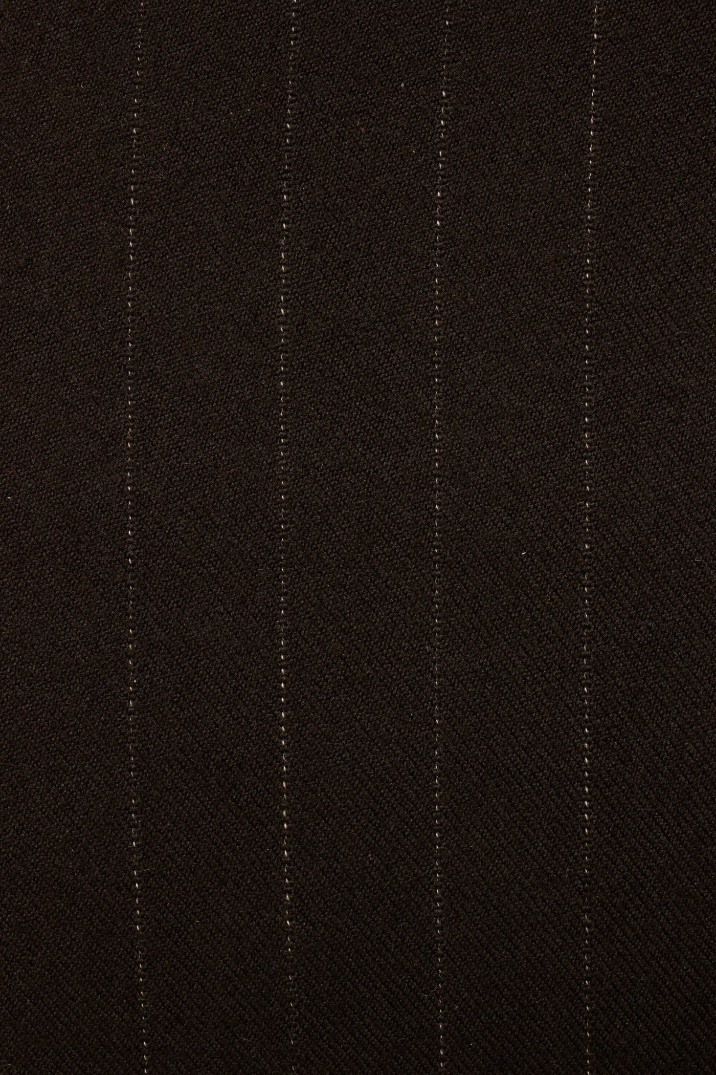 1930s/1940s dark brown pinstripe suiting fabric. Width 146 cm