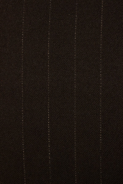 1930s/1940s dark brown pinstripe suiting fabric. Width 146 cm
