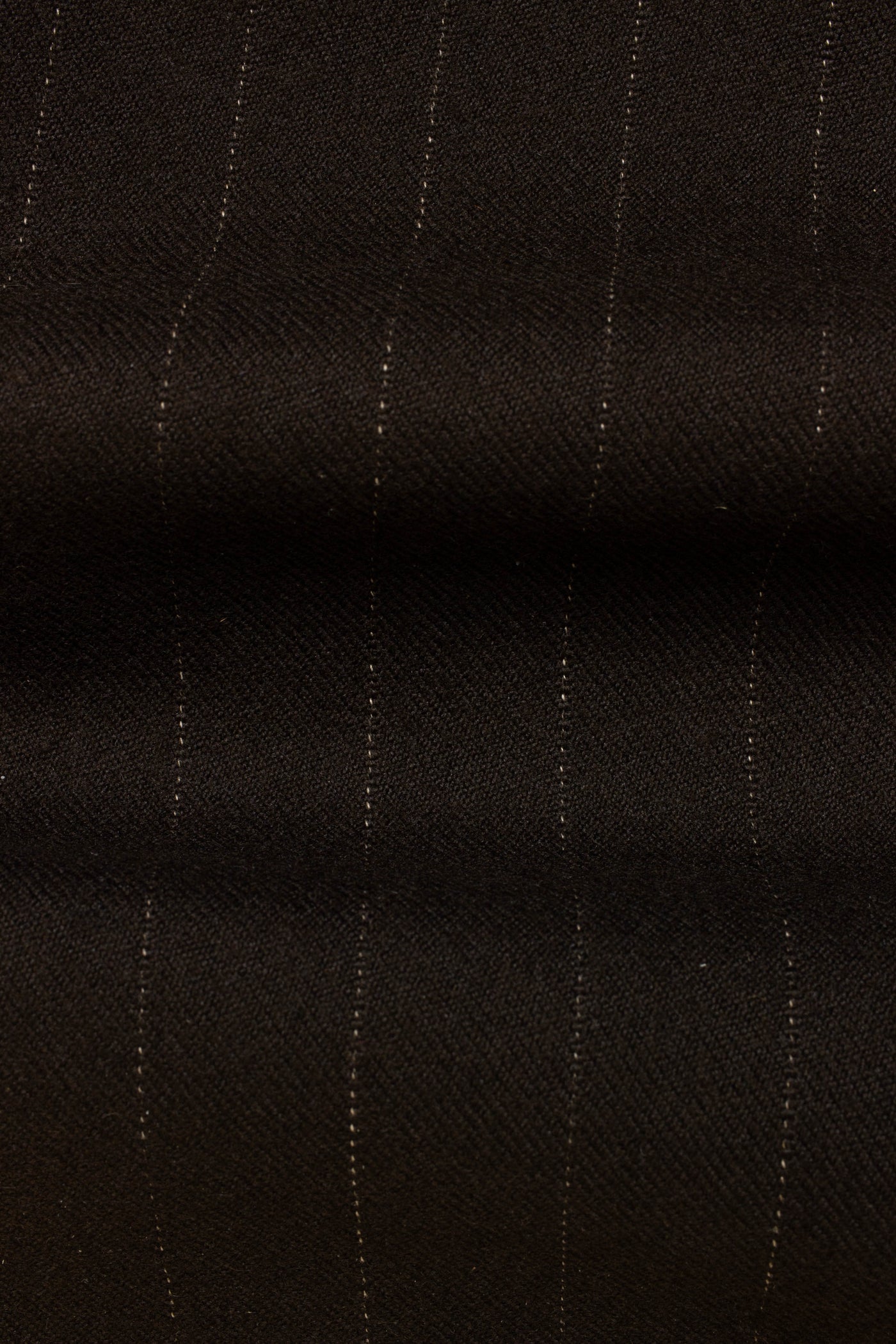 1930s/1940s dark brown pinstripe suiting fabric. Width 146 cm