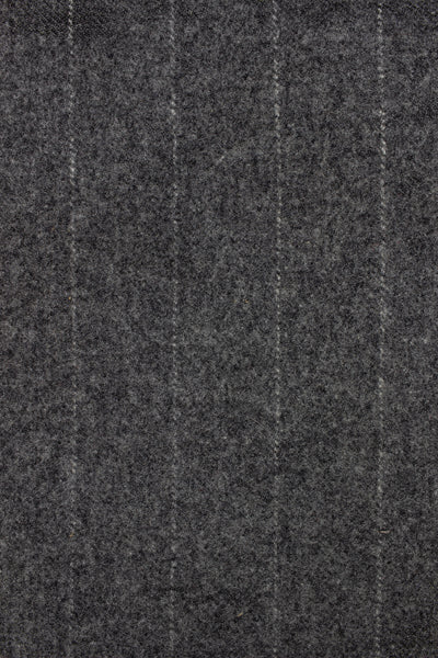 1940s/1950s charcoal pinstripe flannel suiting fabric. Width 150 cm